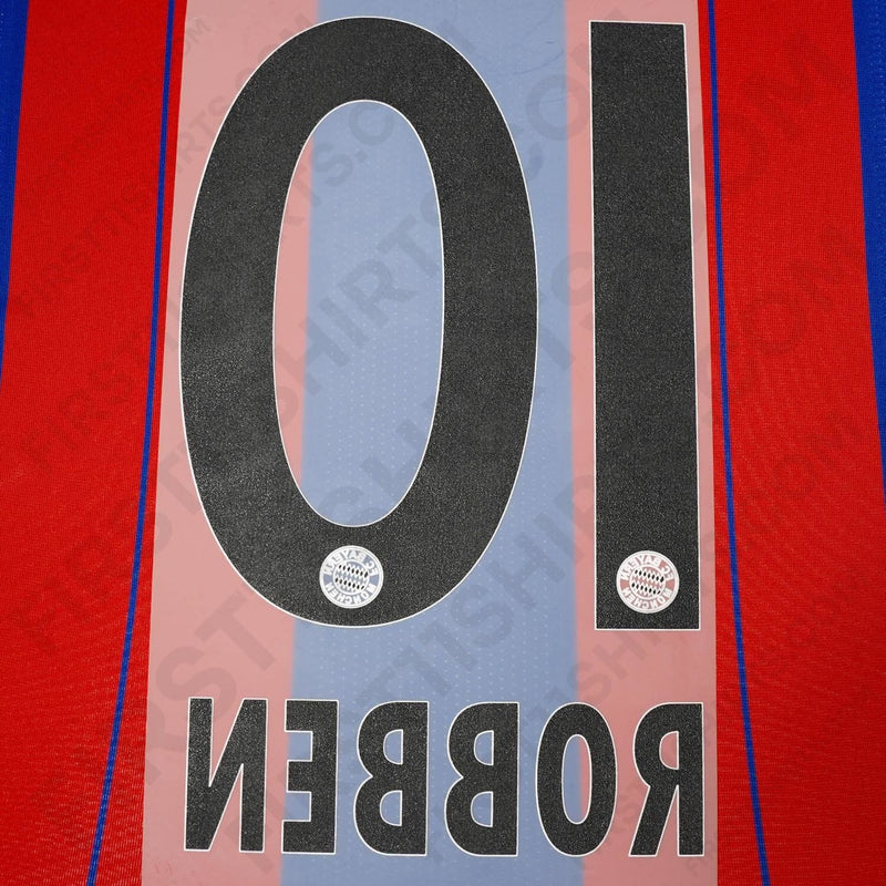 2009/10 & 2012 - 2015 Bayern Munich Home Name Set Robben 10 (Repro)