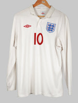 2009/10 England Rooney #10 Home Shirt L/S (L)