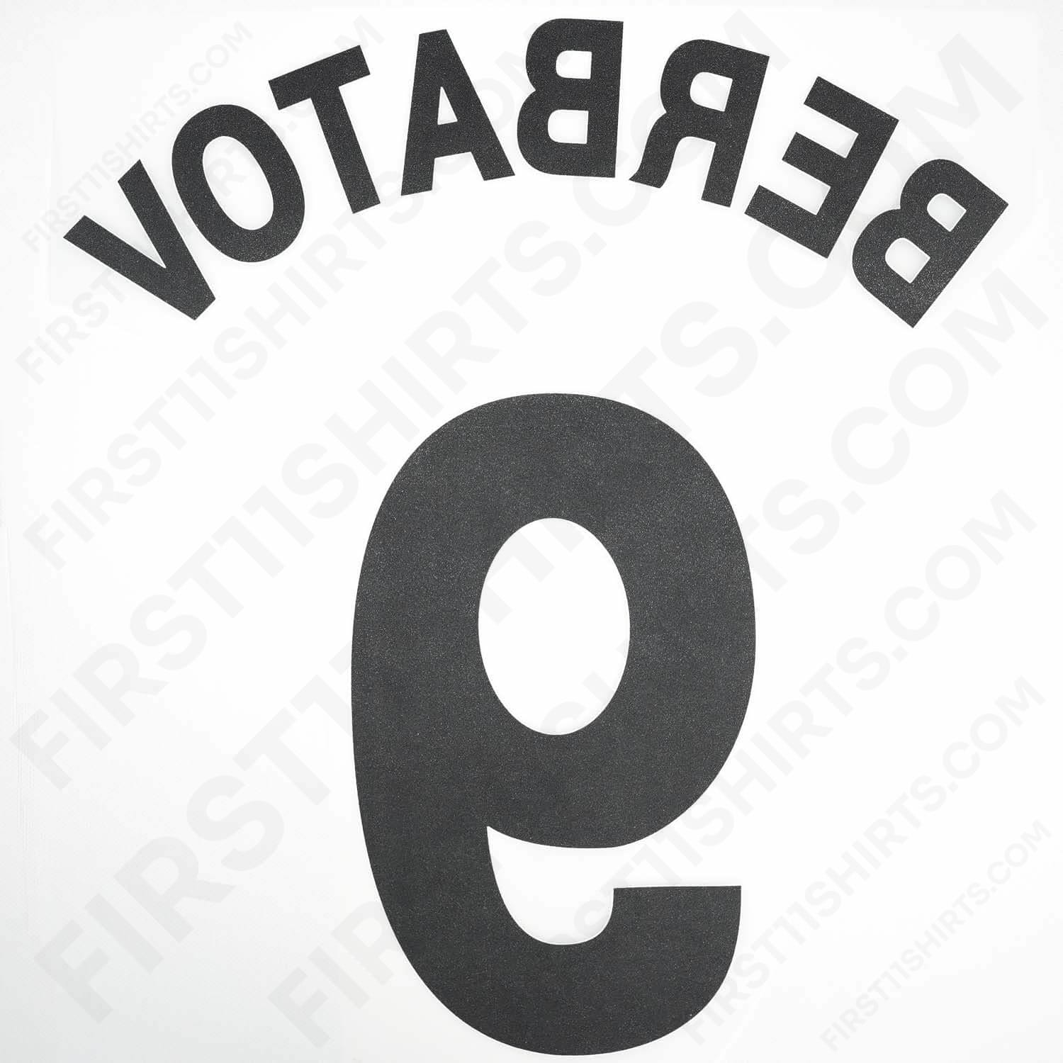 2009/10 Manchester United Away Name Set Berbatov 9 (Repro)