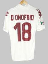 2009/10 Torino D'onofrio #18 Away Shirt Match Worn/Issued (S)