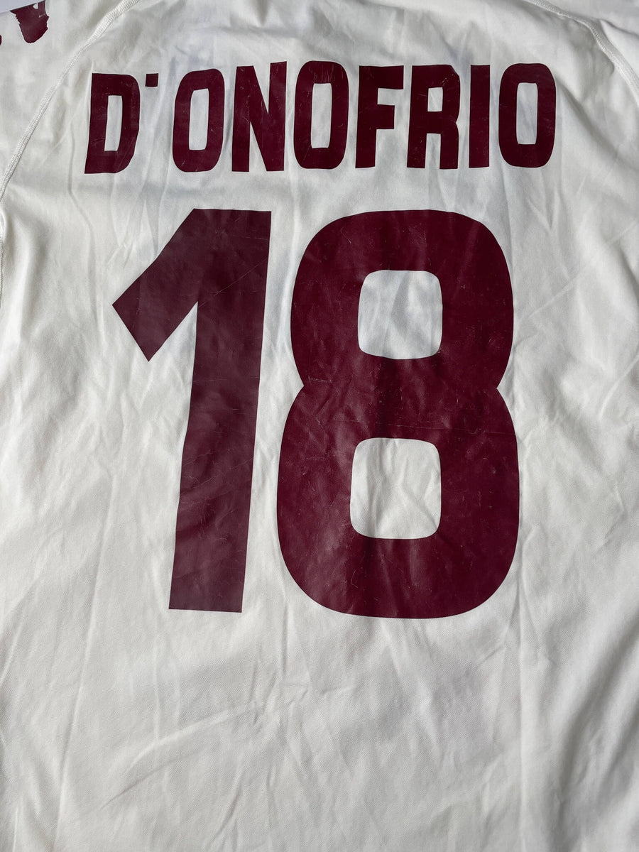 2009/10 Torino D'onofrio #18 Away Shirt Match Worn/Issued (S)