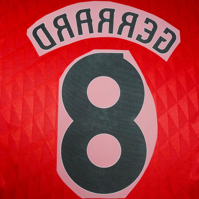 2010 - 15 Liverpool Home Name Set Gerrard #8 Cup Version (Repro)