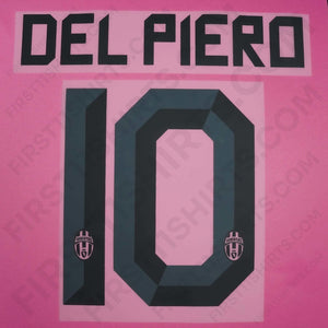 2010 - 2012 Juventus Away Name Set Del Piero 10 (Repro)