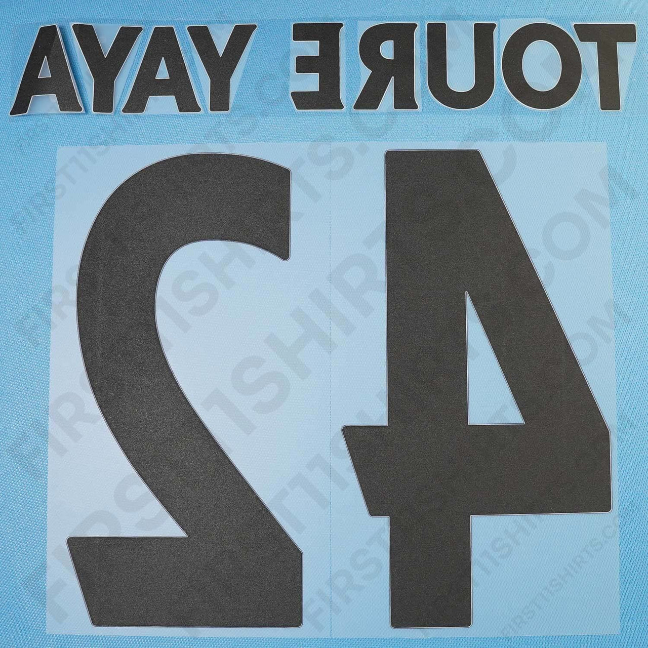 2010 - 2017 Manchester City Home Name Set Yaya Toure 42 PS (Repro)