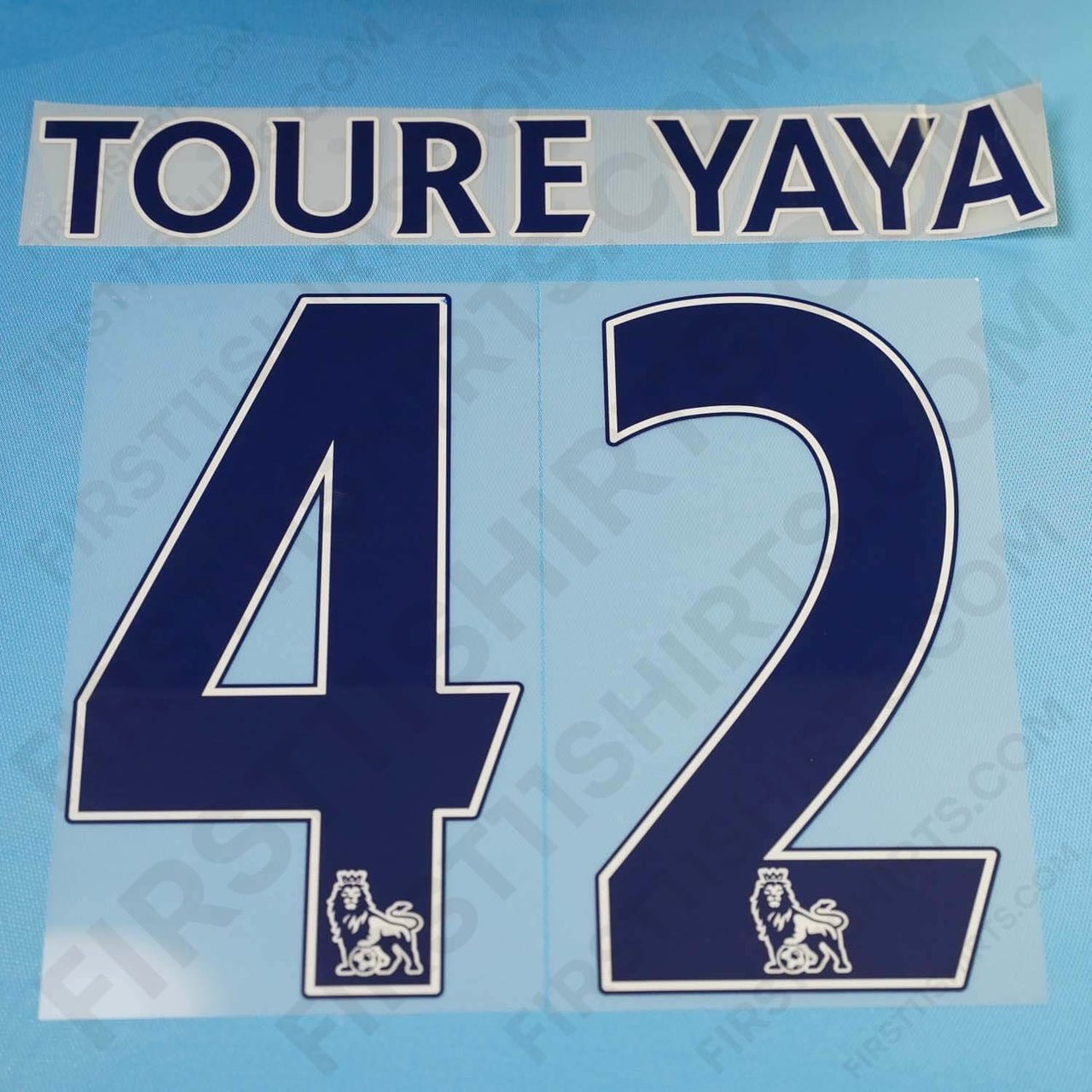 2010 - 2017 Manchester City Home Name Set Yaya Toure 42 PS (Repro)
