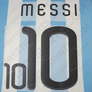 2010/11 Argentina Home Name Set Messi 10 (Repro)