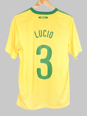 2010/11 Brazil Lucio #3 Home Shirt (S)