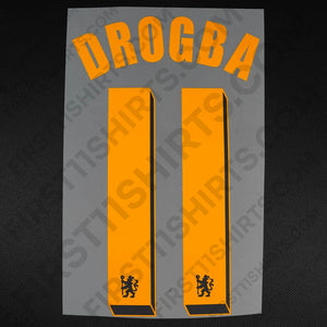 2010/11 Chelsea Away Name Set Drogba 11 Cup Version (Repro)