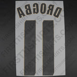 2010/11 Chelsea Away Name Set Drogba 11 Cup Version (Repro)