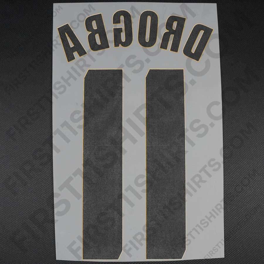 2010/11 Chelsea Away Name Set Drogba 11 Cup Version (Repro)