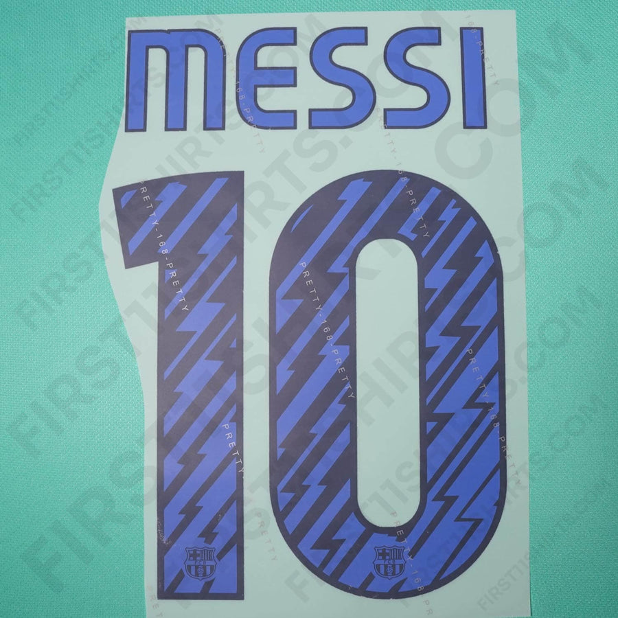 2010/11 FC Barcelona Away Name Set Messi 10 v2 (Repro)