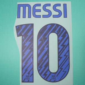 2010/11 FC Barcelona Away Name Set Messi 10 v2 (Repro)