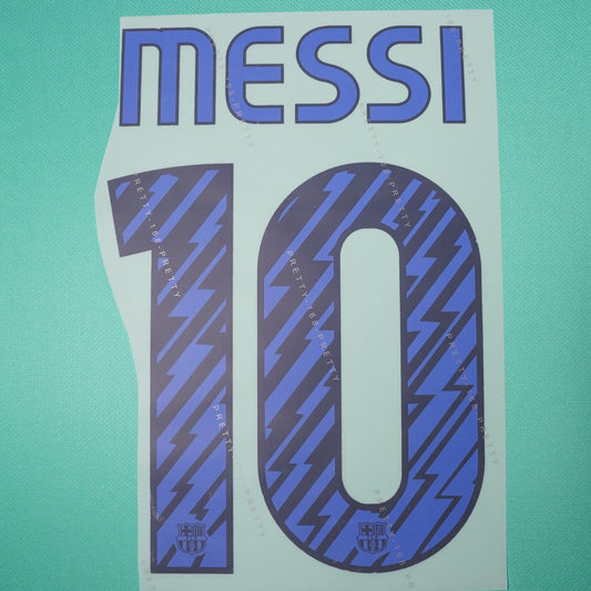 2010/11 FC Barcelona Away Name Set Messi 10 v2 (Repro)