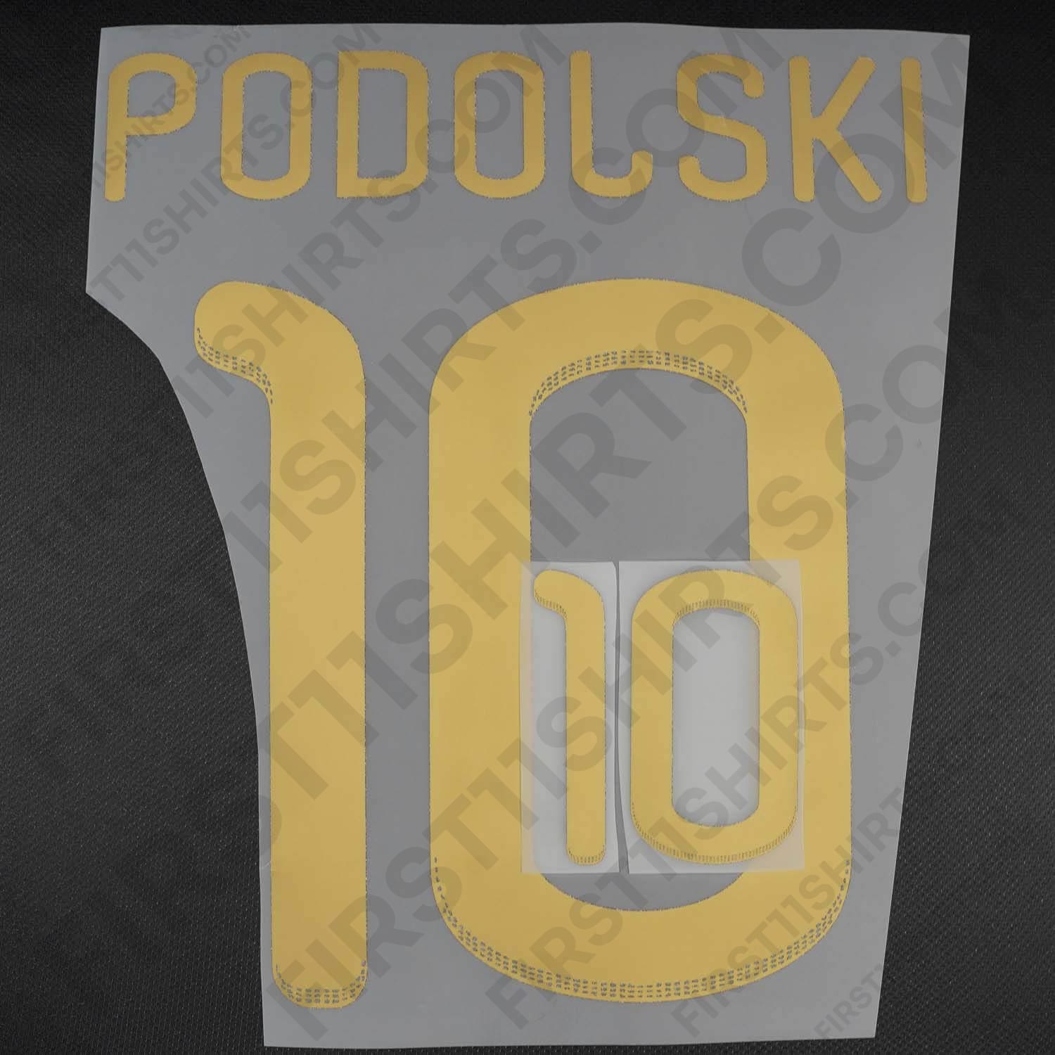 2010/11 Germany Away Name Set Podolski 10 (Repro)