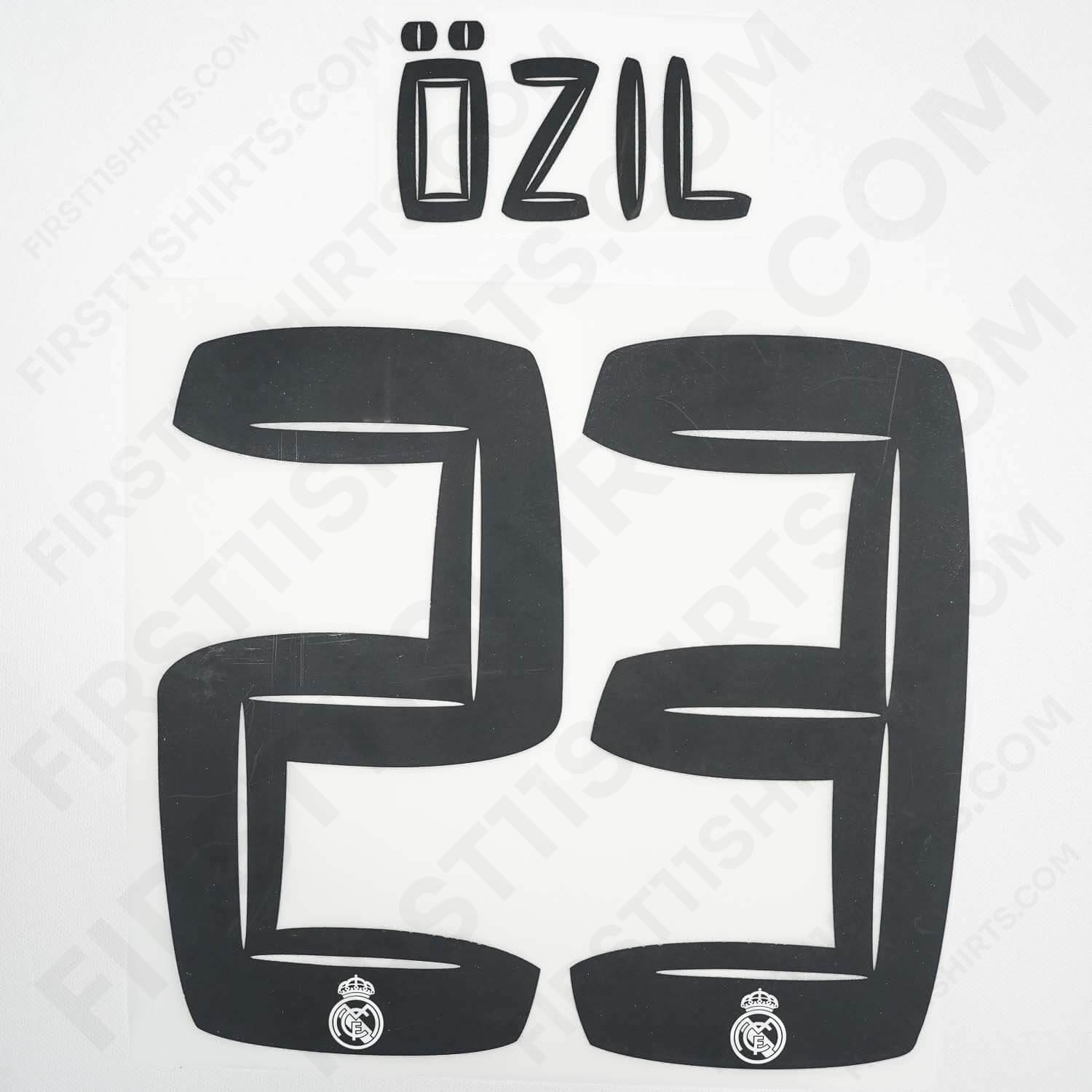 2010/11 Real Madrid Home Name Set Ozil 23 (Repro)