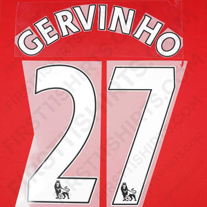 2011 - 2013 Arsenal Home/Away Name Set Gervinho 27 PS (Repro)