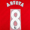 2011-2016 Arsenal Home/Away Name Set Arteta #8 (Repro)