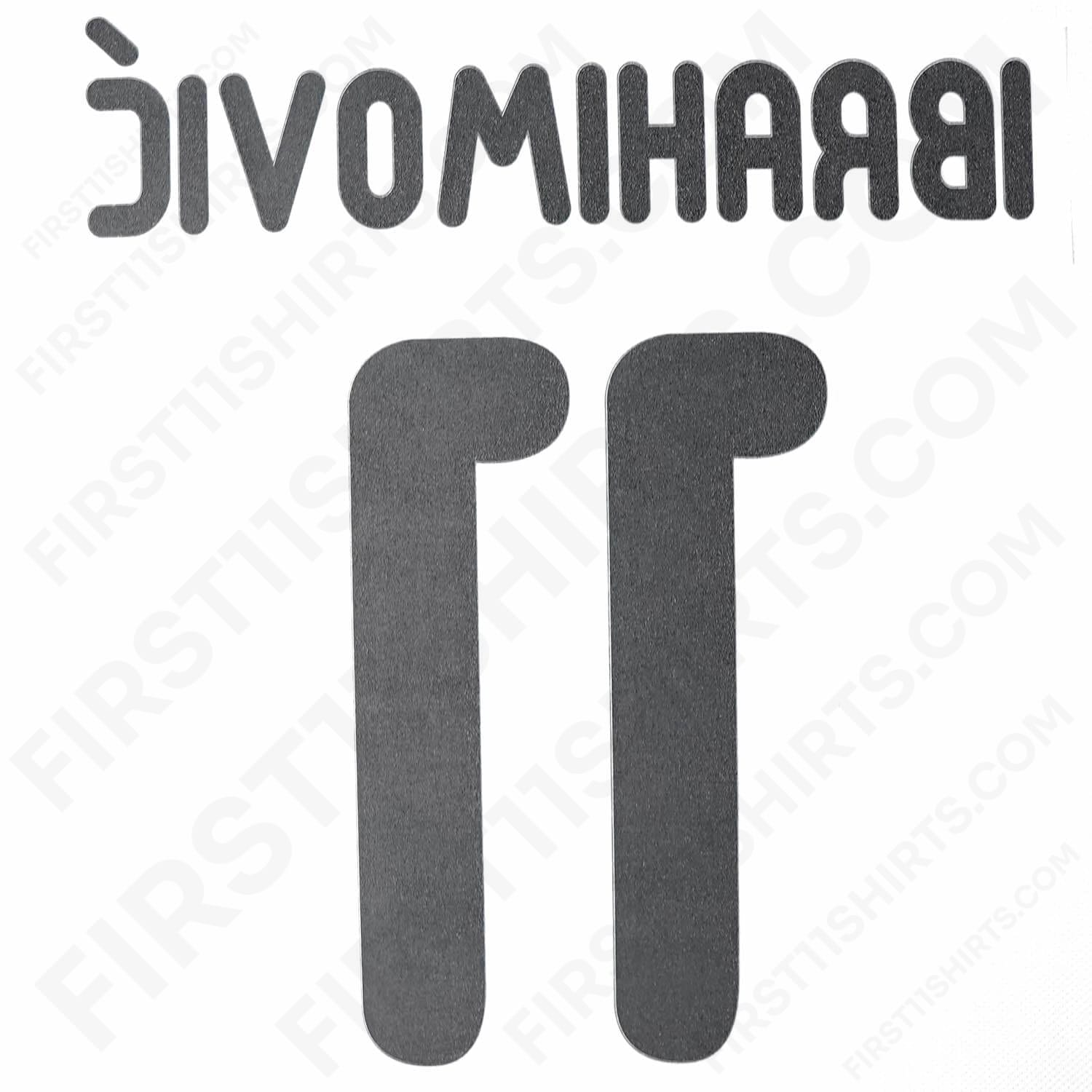 2011/12 AC Milan Away Name Set Ibrahimovic 11 (Repro)