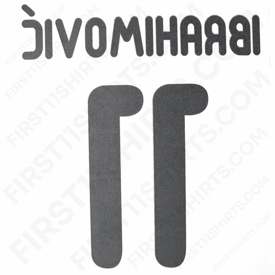 2011/12 AC Milan Away Name Set Ibrahimovic 11 (Repro)