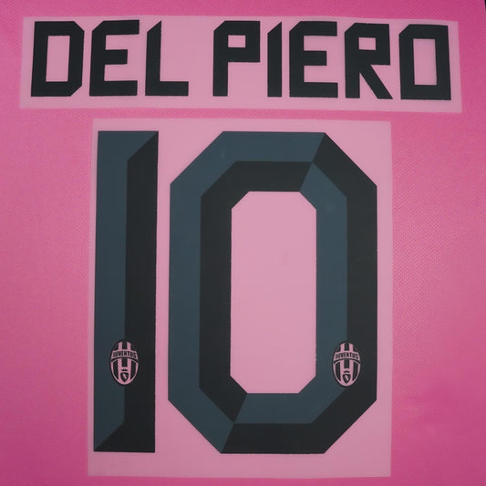 2011/12 Juventus Away Name Set Del Piero #10 (Repro)