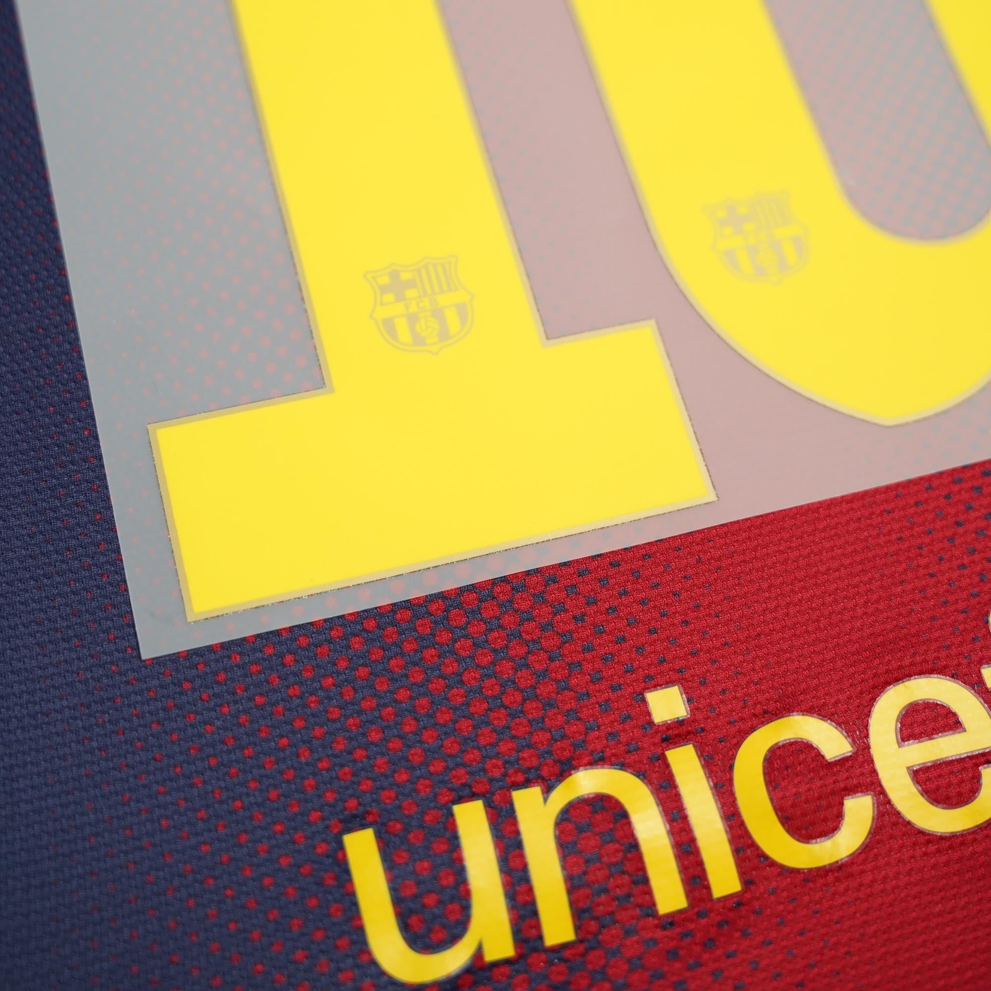 2012 - 2014 FC Barcelona Home Name Set Messi 10 (Repro)
