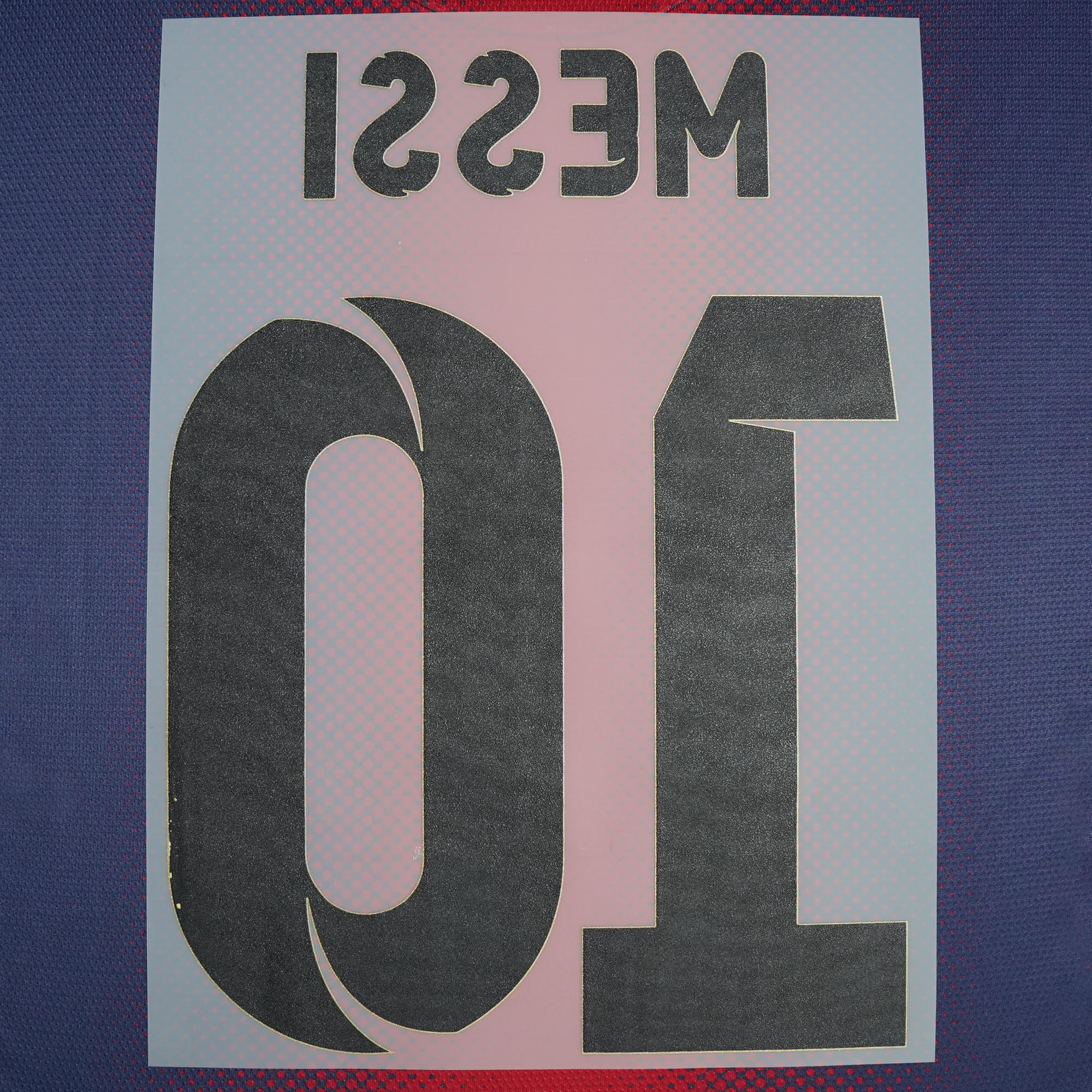 2012 - 2014 FC Barcelona Home Name Set Messi 10 (Repro)