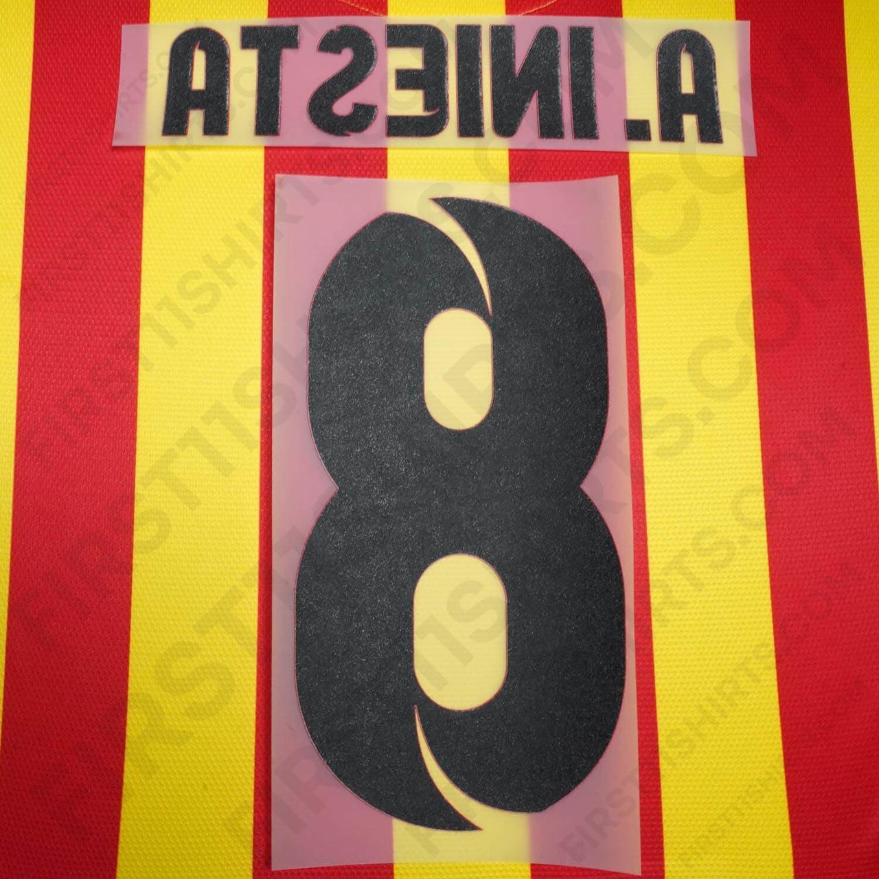 2012 - 2015 FC Barcelona Away Name Set A.Iniesta 6 (Repro)