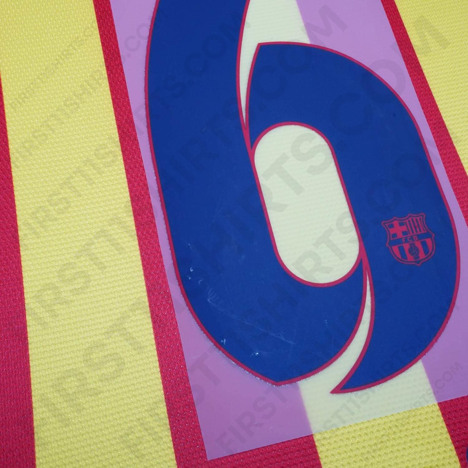2012 - 2015 FC Barcelona Away Name Set Xavi 6 (Repro)