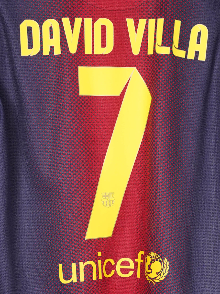 2012/13 Barcelona David Villa #7 Home Shirt (M)