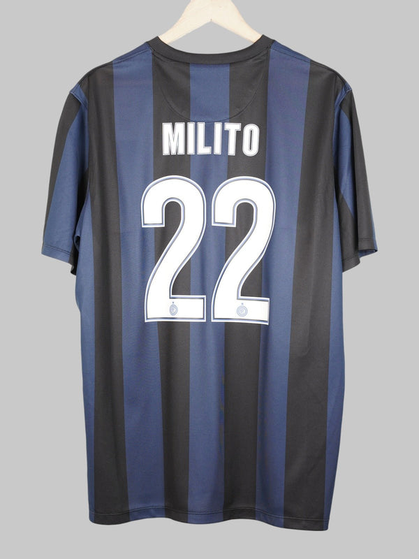 2012/13 Inter Milan Milito #22 Home Shirt (XL) Nike