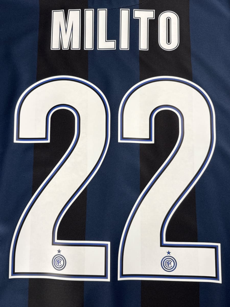 2012/13 Inter Milan Milito #22 Home Shirt (XL)