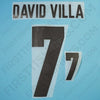 2012/13 Spain Away Name Set David Villa #7 (Repro)