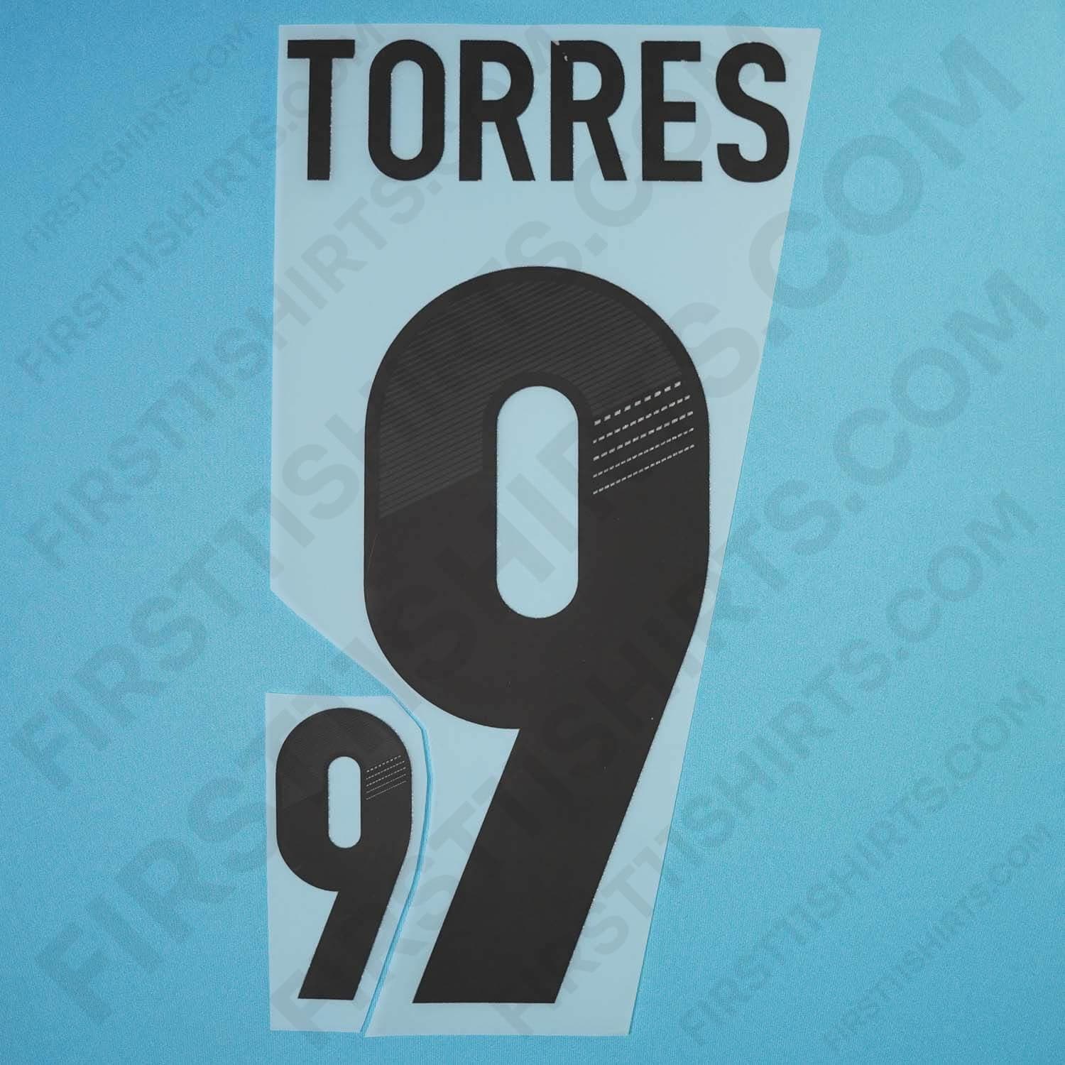 2012/13 Spain Away Name Set Torres 9 (Repro)