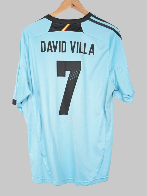 2012/13 España David Villa #7 Camiseta Visitante (XL) Adidas