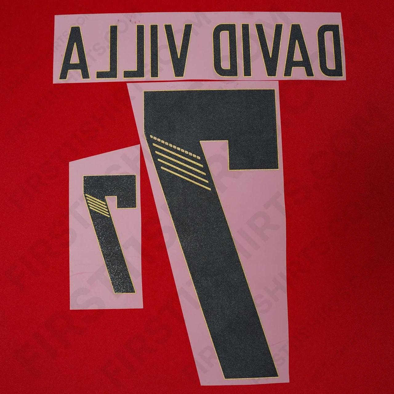 2012/13 Spain Home Name Set David Villa 7 (Repro)