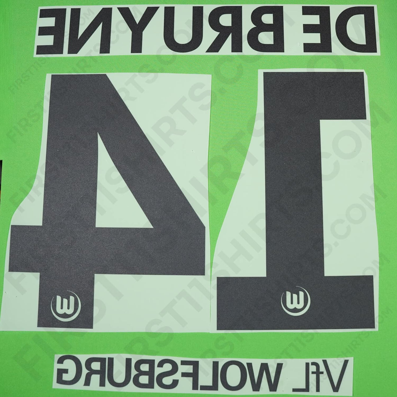 2013 - 2015 Wolfsburg Home/Away/Third Name Set De Bruyne 14 (Repro)