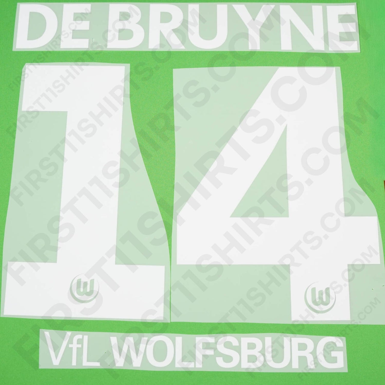2013 - 2015 Wolfsburg Home/Away/Third Name Set De Bruyne 14 (Repro)