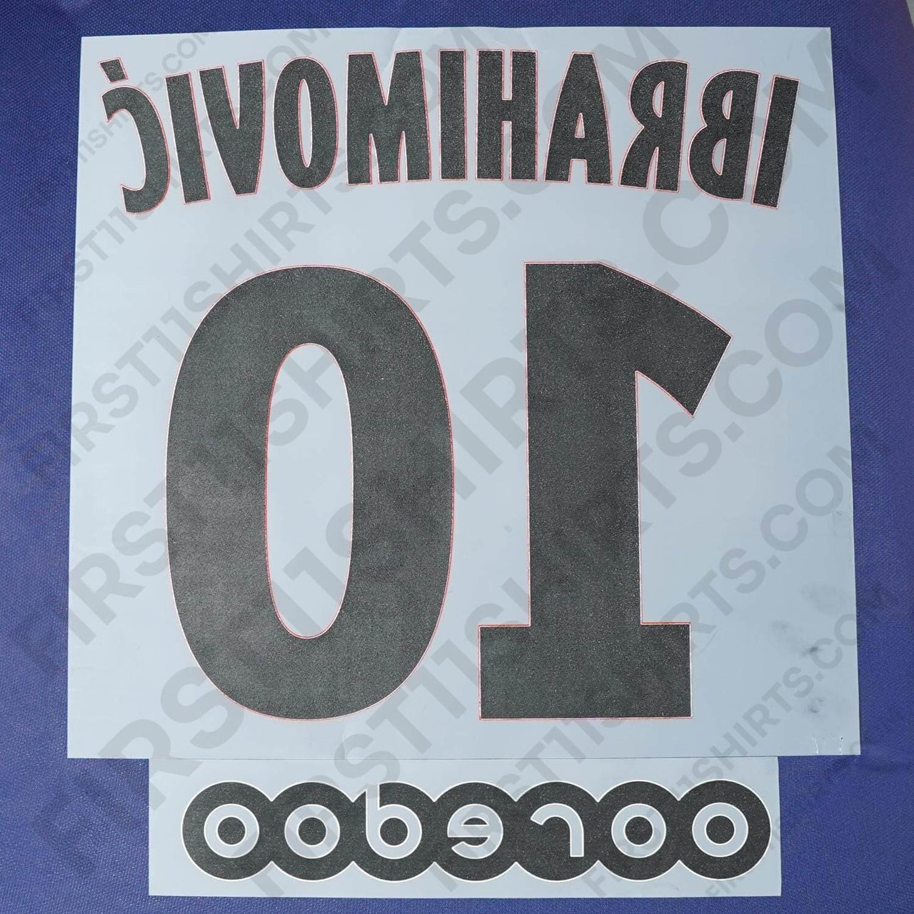 2013 - 2016 PSG Home Name Set Ibrahimovic 10 (Repro)