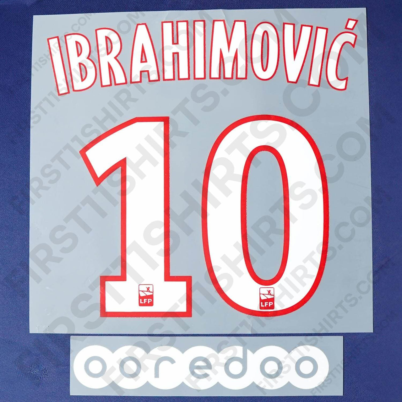 2013 - 2016 PSG Home Name Set Ibrahimovic 10 (Repro)
