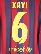 2013/14 Barcelona Xavi #6 Home Shirt (L)