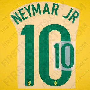 2013/14 Brazil Home Name Set Neymar jr 10