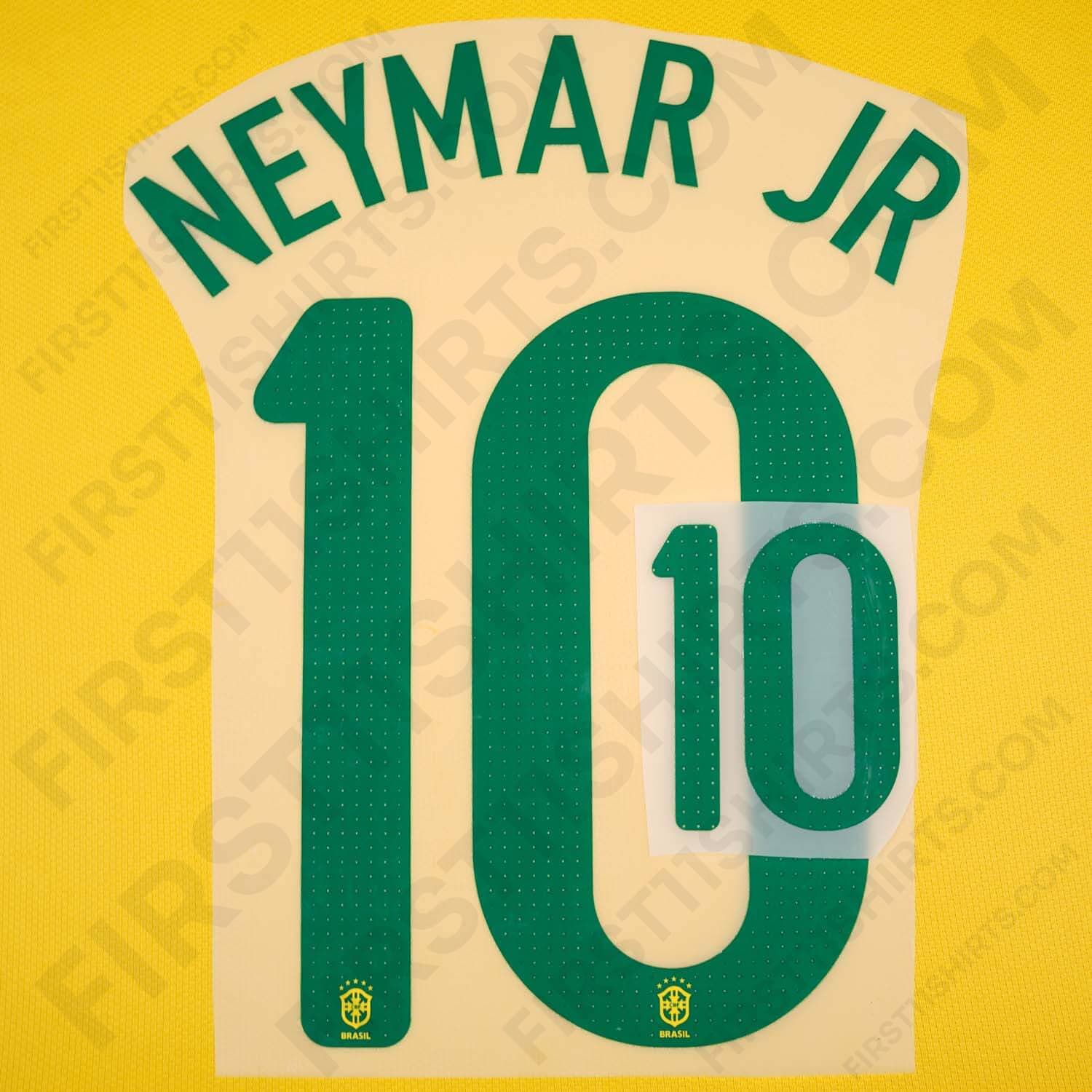 2013/14 Brazil Home Name Set Neymar jr 10