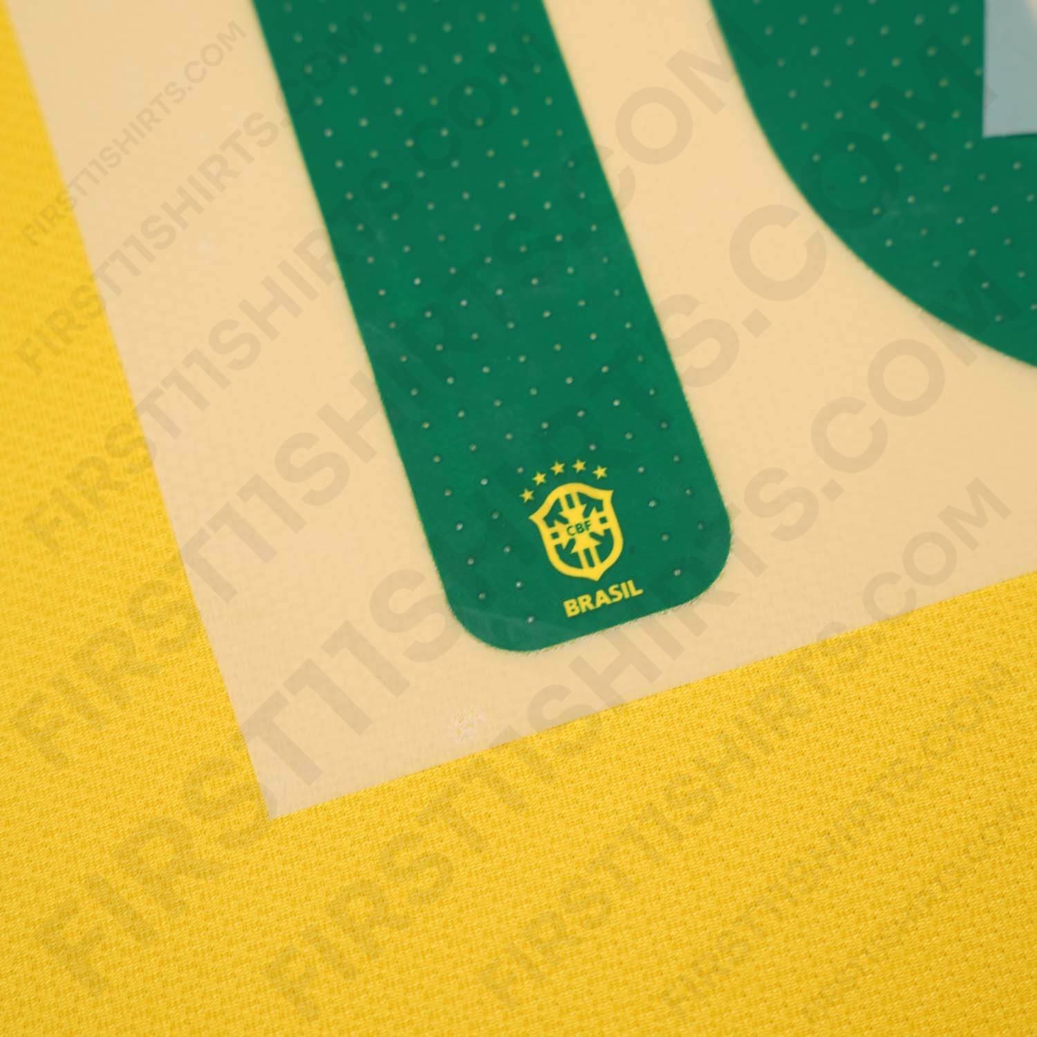 2013/14 Brazil Home Name Set Neymar jr 10