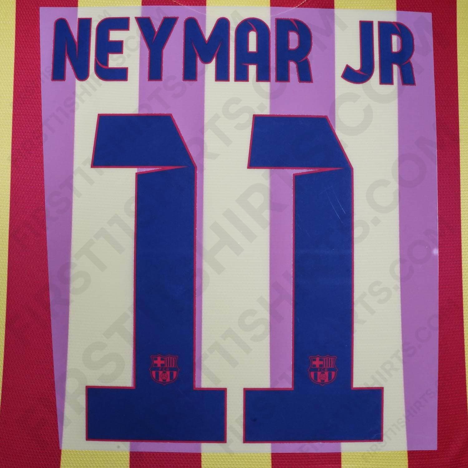 2013/14 FC Barcelona Away Name Set Neymar Jr 11 (Repro)