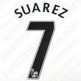 2013/14 Liverpool Away Name Set Suarez 7 PS (Repro)