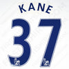 2013/14 Tottenham Hotspur Home/Away Name Set Kane #37 PS (Repro)