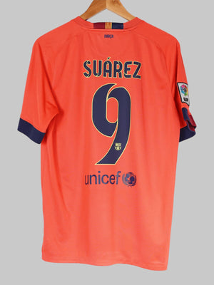 2014/15 Barcelona Suarez #9 Away Shirt (L)