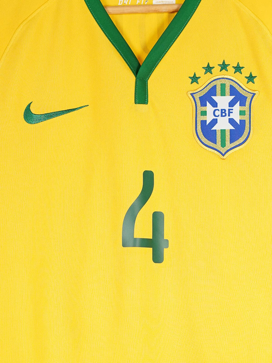 Brazil Home Shirt 2014/15 David Luiz 4 (M)