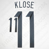 2014/15 Germany Home Name Set Klose #11