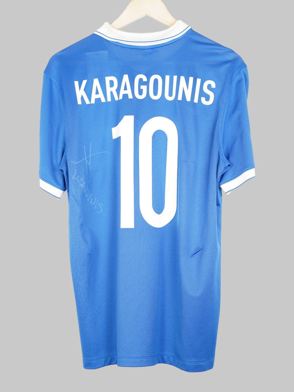 2014/15 Griechenland Karagounis #10 Auswärtstrikot Spielerausgabe Signiert mit Videobeweis (L) Nike